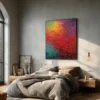crimson-reverie-bedroom-P-02 P003 | Crimson Reverie – Textured Abstract Canvas Art