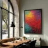 crimson-reverie-dinning-room-P-01 P003 | Crimson Reverie – Textured Abstract Canvas Art