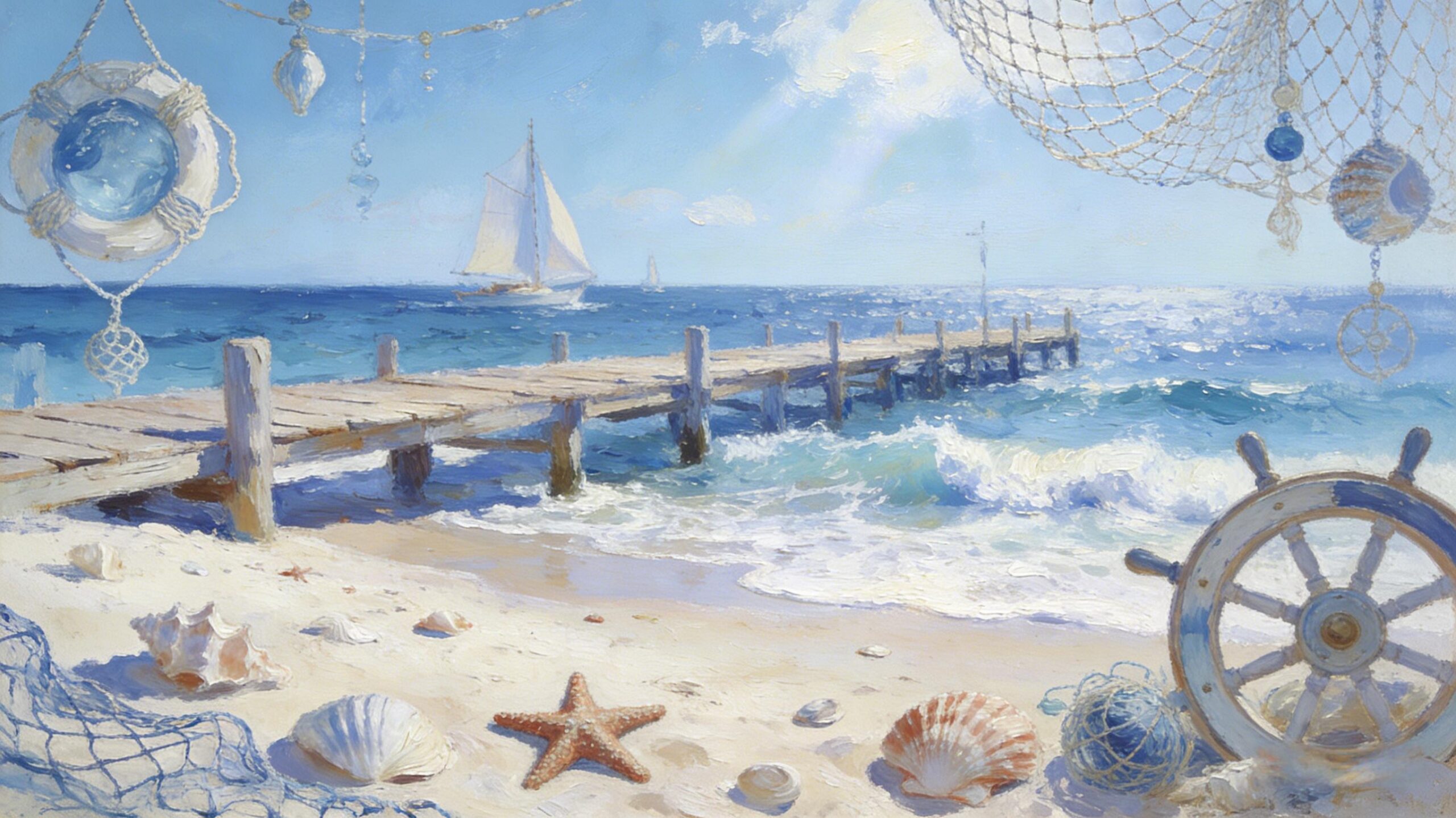 P004 | Azure Drift – Coastal Ocean Canvas Art