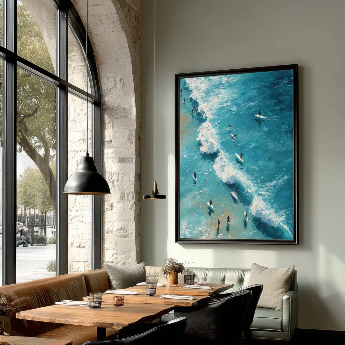 azure-drift-dinning-room-P-01 P004 | Azure Drift – Coastal Ocean Canvas Art