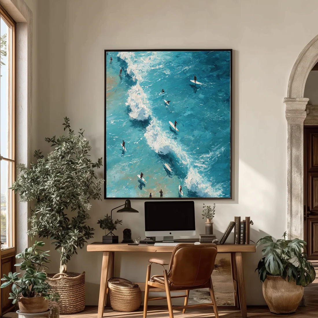 azure-drift-office-P-03 P004 | Azure Drift – Coastal Ocean Canvas Art