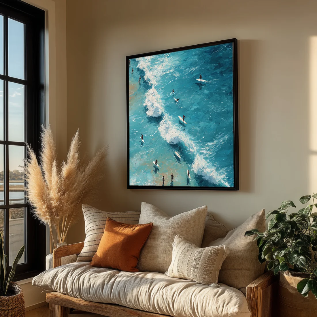 azure-drift-study-P-01 P004 | Azure Drift – Coastal Ocean Canvas Art