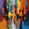 azure-ember P002 | Azure Ember – Textured Abstract Canvas Art