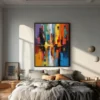 azure-ember-bedroom-P-01 P002 | Azure Ember – Textured Abstract Canvas Art
