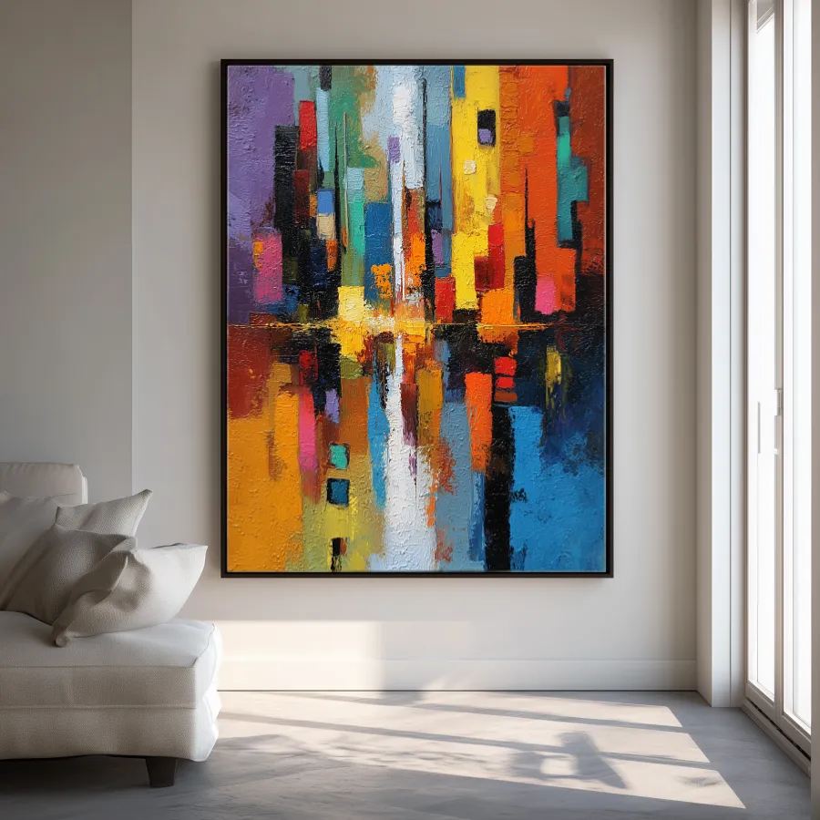 azure-ember-living-room-P-01 P002 | Azure Ember – Textured Abstract Canvas Art