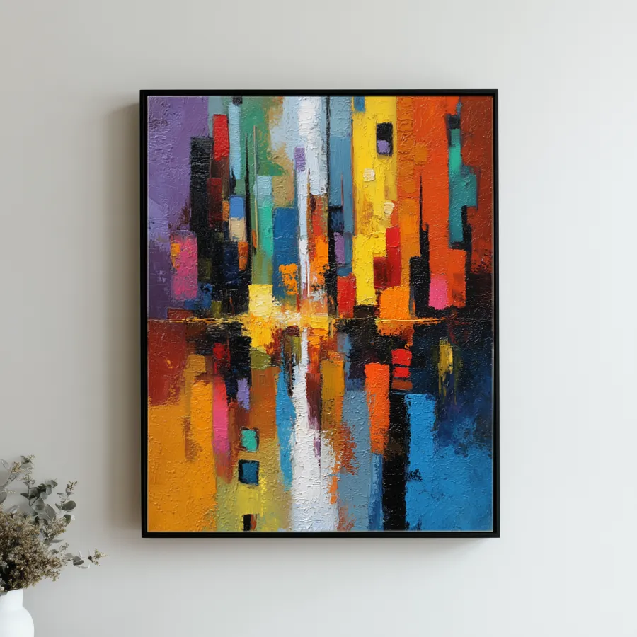 azure-ember-living-room-P-03 P002 | Azure Ember – Textured Abstract Canvas Art