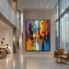 azure-ember-office-P-01 P002 | Azure Ember – Textured Abstract Canvas Art