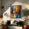 azure-ember-stairs-P-03 P002 | Azure Ember – Textured Abstract Canvas Art