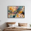 chromatic-bloom-bedroom-L-05 L002 | Chromatic Bloom – Textured Abstract Canvas Art