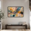 chromatic-bloom-entryway-L-04 L002 | Chromatic Bloom – Textured Abstract Canvas Art
