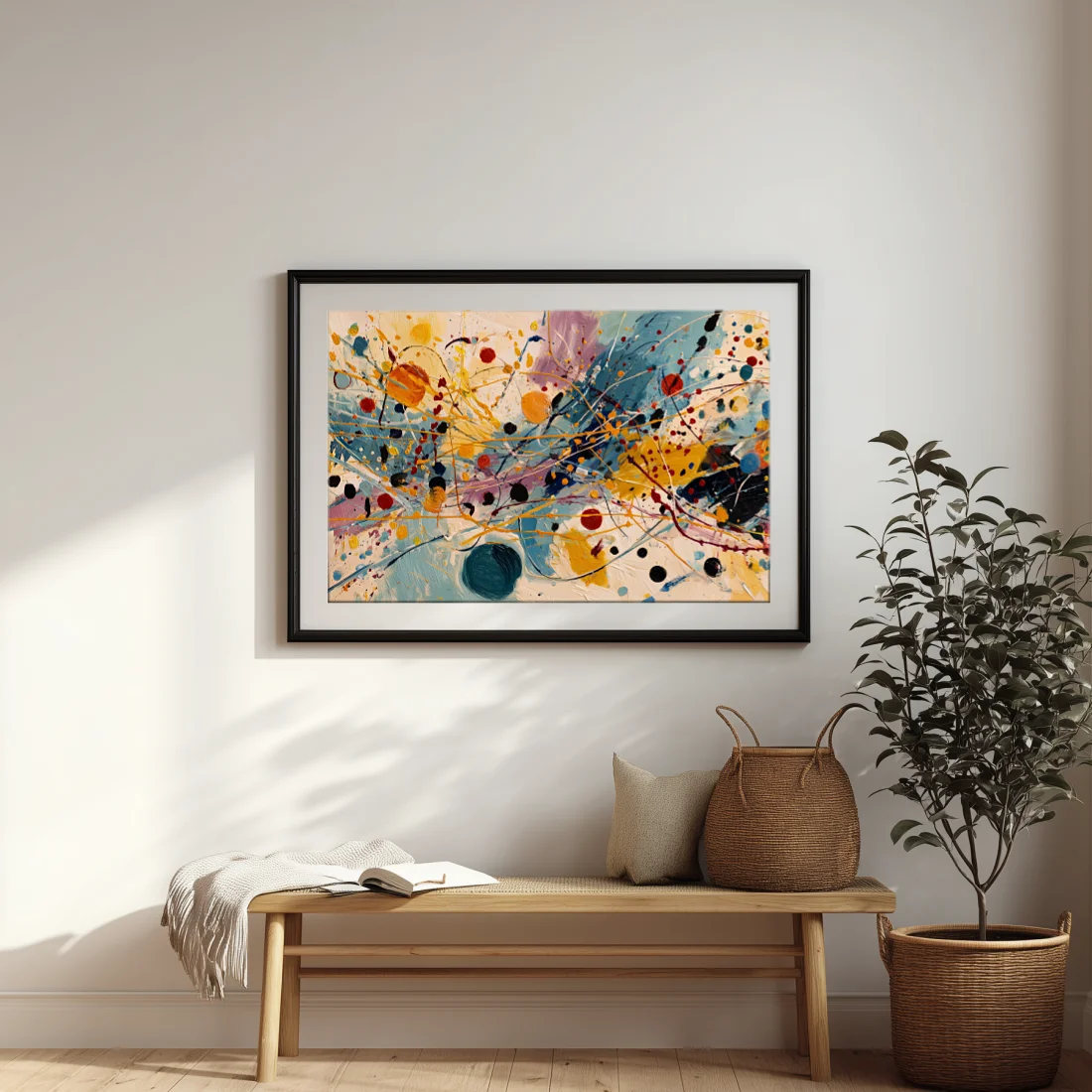 chromatic-bloom-entryway-L-06 L002 | Chromatic Bloom – Textured Abstract Canvas Art