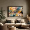 chromatic-bloom-living-room-L-06 L002 | Chromatic Bloom – Textured Abstract Canvas Art