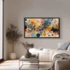 chromatic-bloom-living-room-L-10 L002 | Chromatic Bloom – Textured Abstract Canvas Art