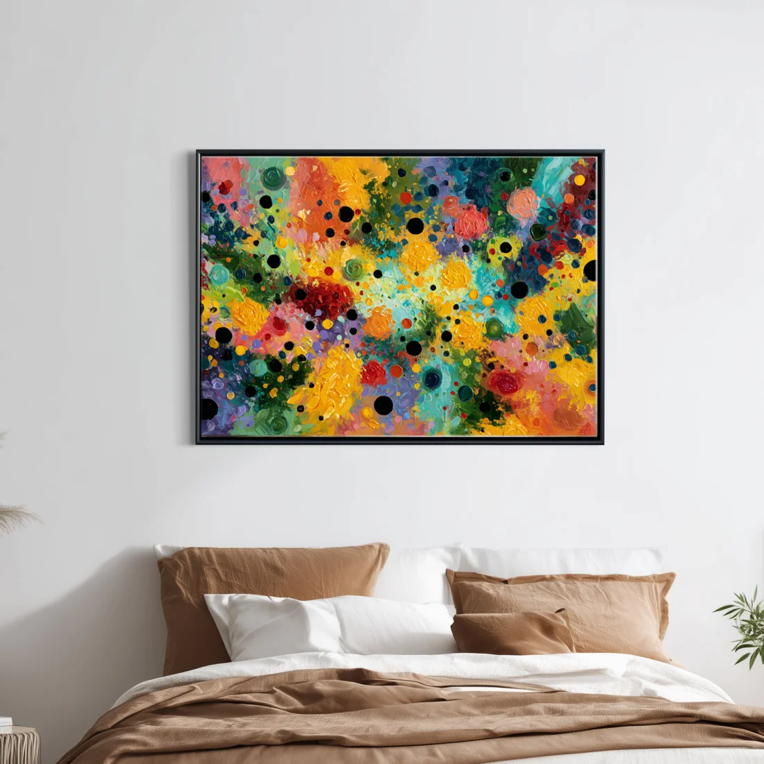chromatic-storm-bedroom-L-05 L003 | Chromatic Storm – Textured Abstract Canvas Art