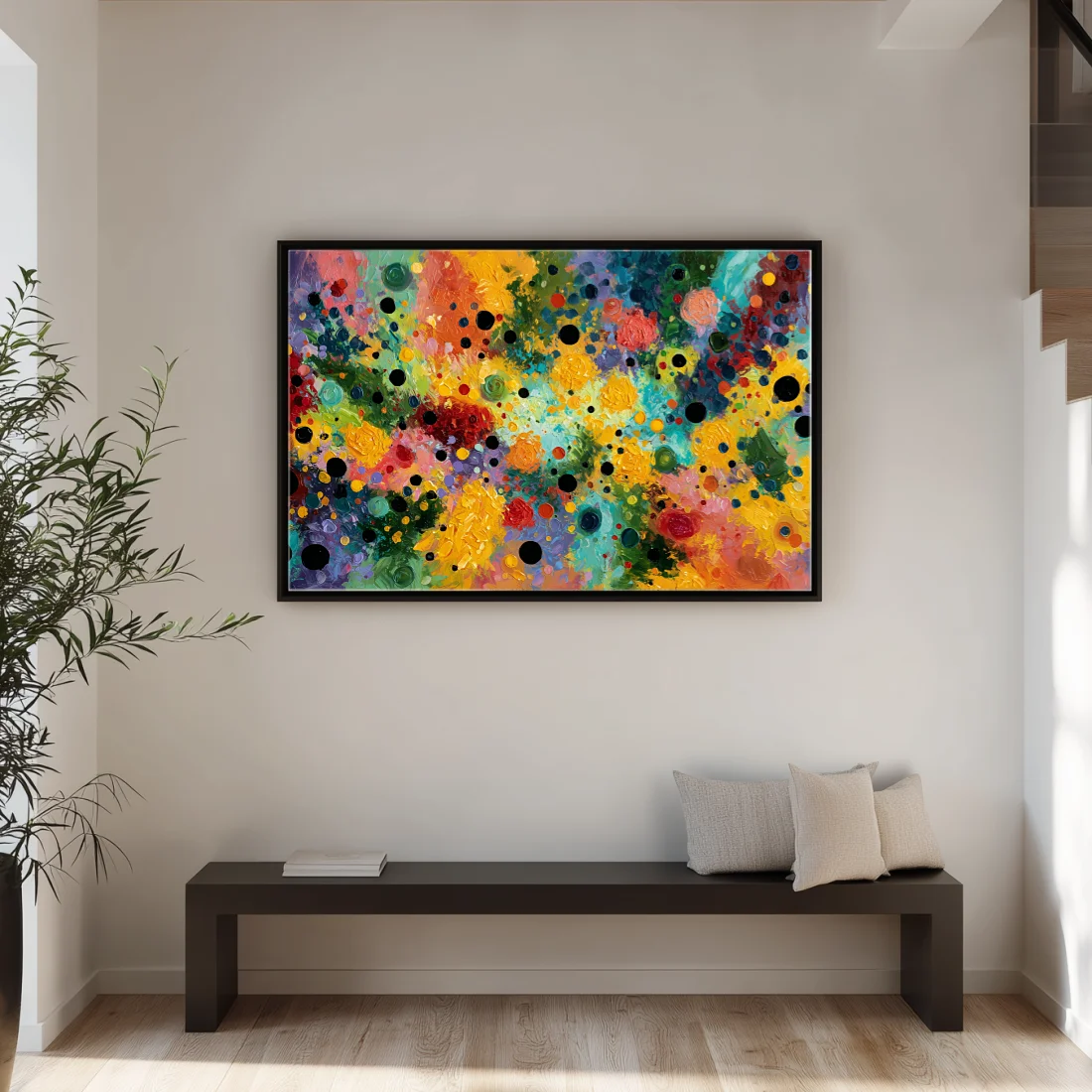 chromatic-storm-entryway-L-04 L003 | Chromatic Storm – Textured Abstract Canvas Art