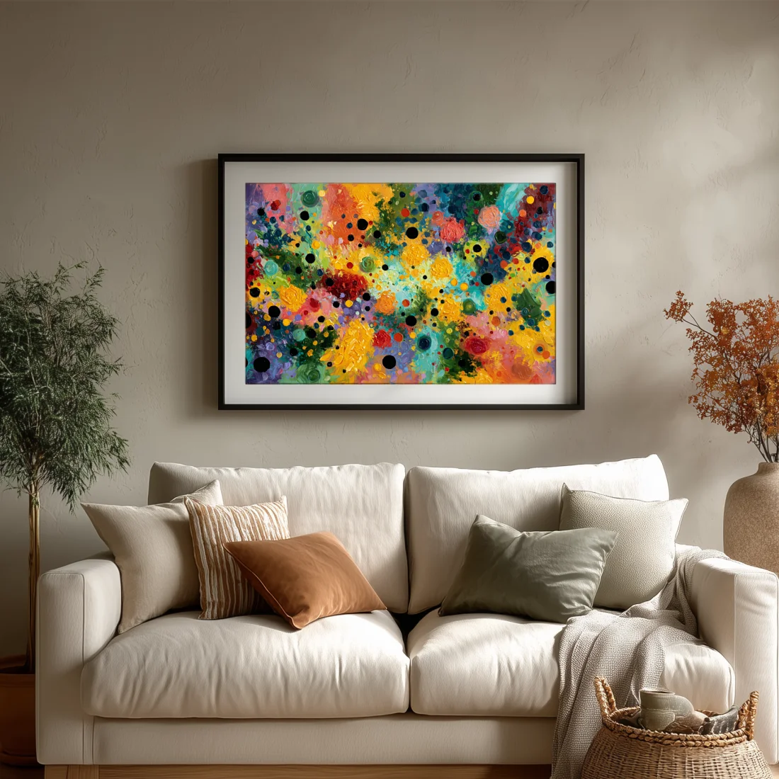 chromatic-storm-living-room-L-04 L003 | Chromatic Storm – Textured Abstract Canvas Art