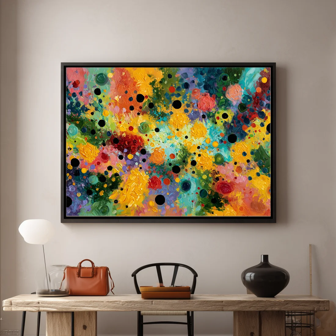 chromatic-storm-office-L-07 L003 | Chromatic Storm – Textured Abstract Canvas Art