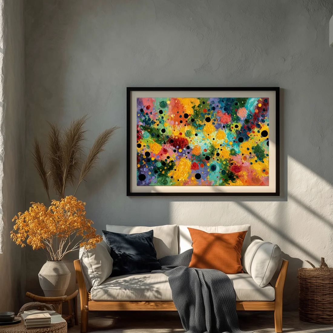 chromatic-storm-study-L-01 L003 | Chromatic Storm – Textured Abstract Canvas Art