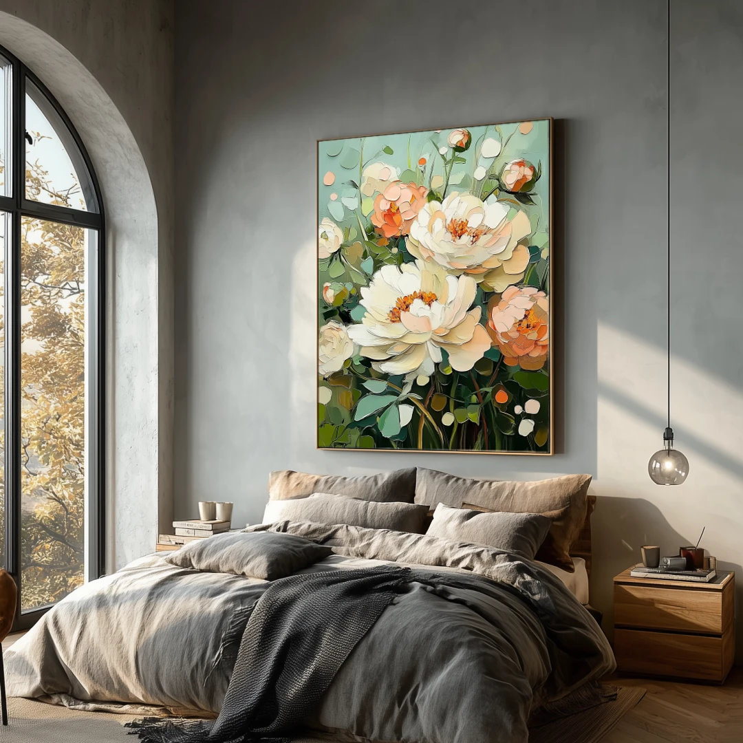 white-peonies-in-bloom-bedroom-P-03 P001 | White Peonies in Bloom