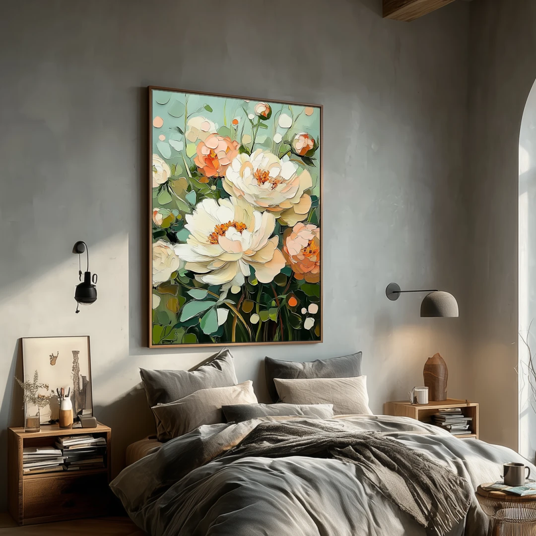 white-peonies-in-bloom-bedroom-P-04 P001 | White Peonies in Bloom