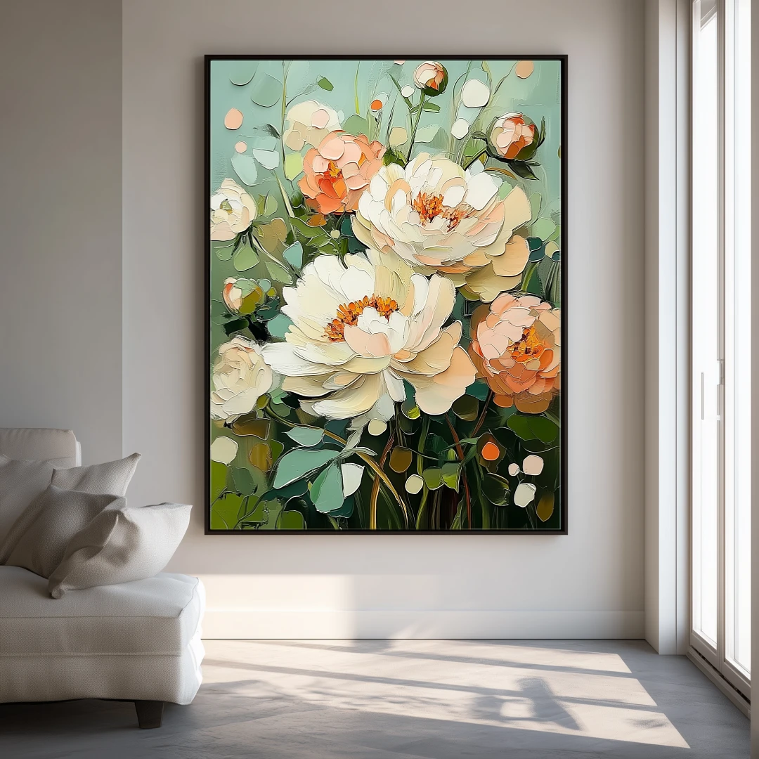 white-peonies-in-bloom-living-room-P-01 P001 | White Peonies in Bloom